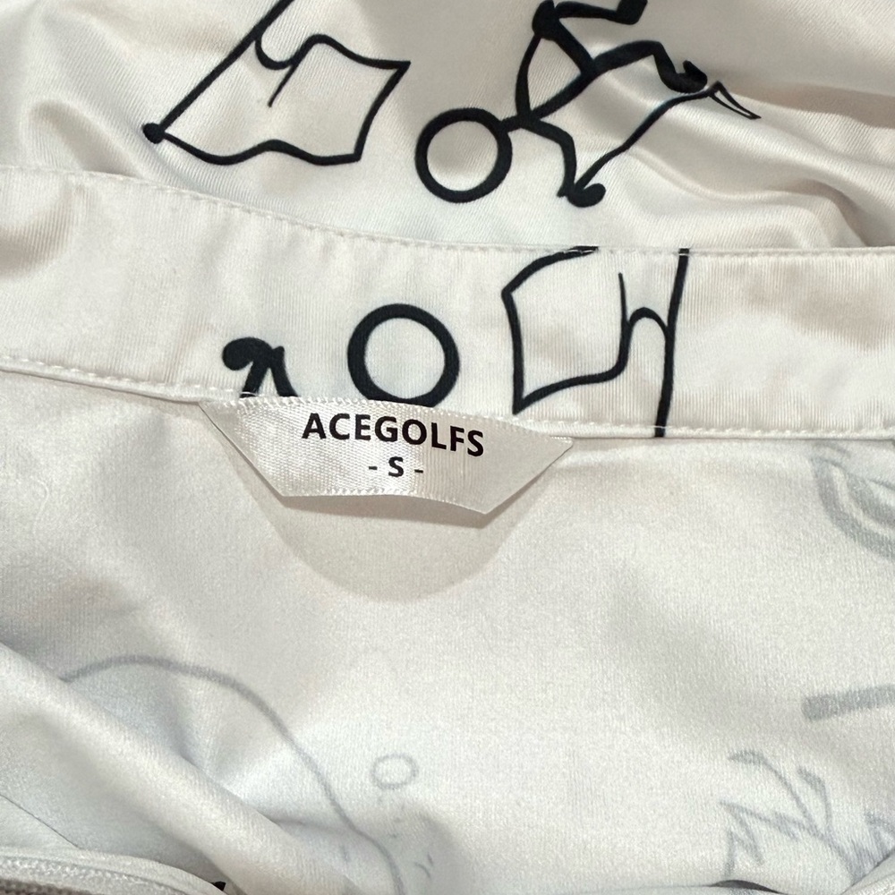 Acegolfs Ladies Black & White Golf Cartoon Dress With Pockets - Picture 2 of 8